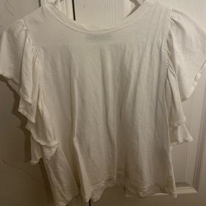 Zara ruffle short sleeve top